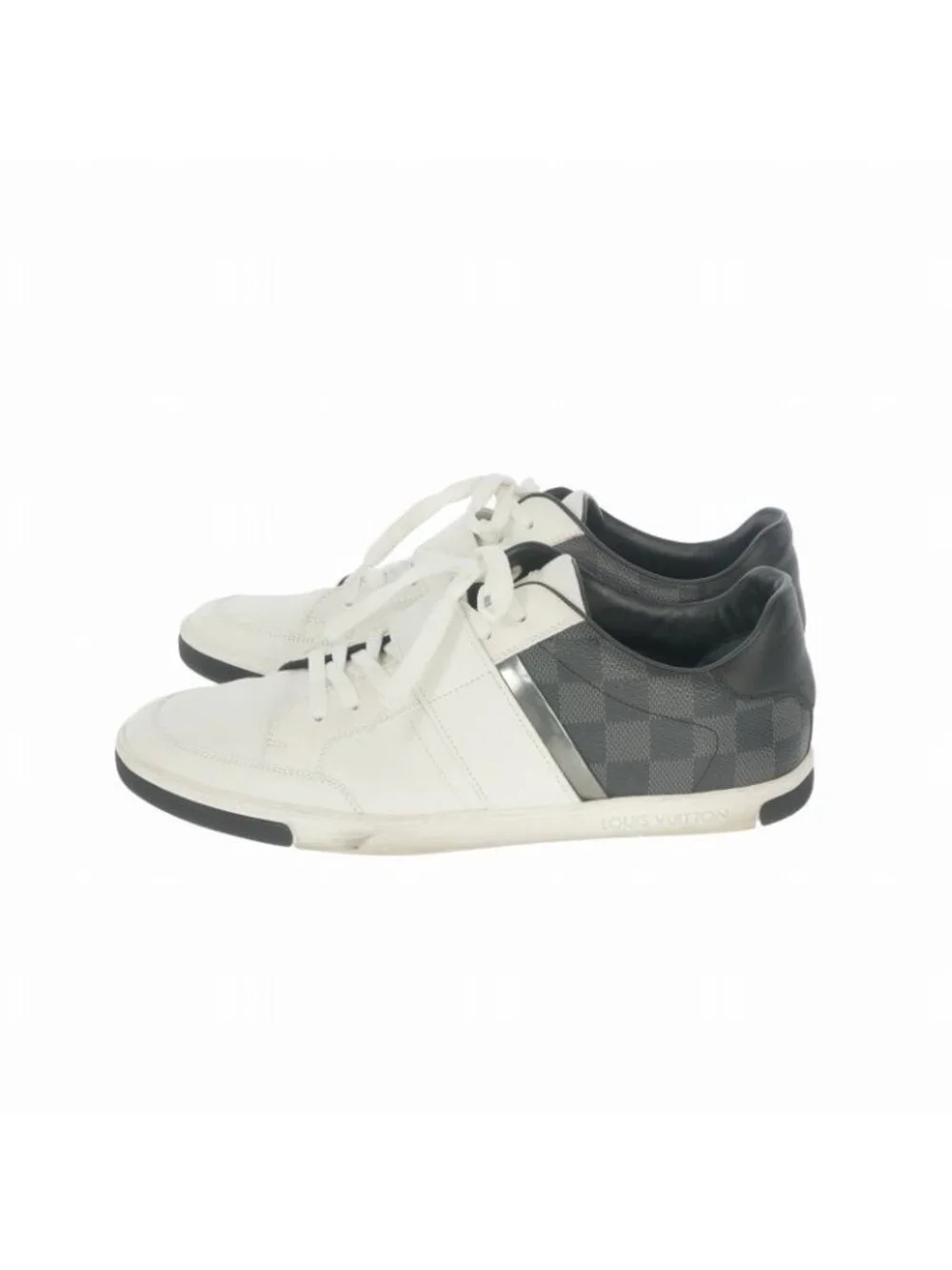 Louis Vuitton Damier Graphite Sneakers 6.5 White Black